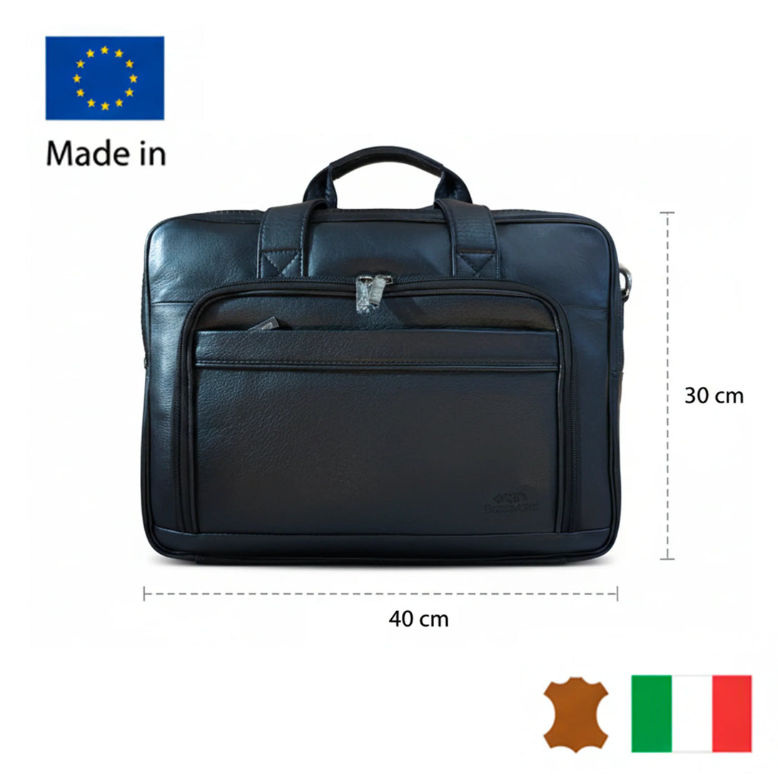 Personalized leather wallet and belt gift set for men, black elegant design